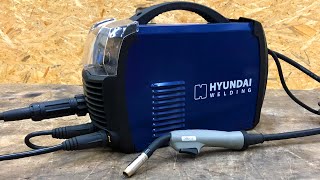 Hyundai HG200 unboxing and test flux cored welding without gas  Fülldrahtschweißen [upl. by Kendall]