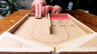 How To Make Desktop Shuffleboard Game from Cardboard [upl. by Cynthia]