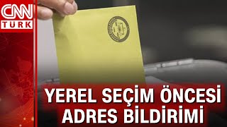 Yerel seçim öncesi adres değişikliği bildirimi için son tarih 1 Ekim [upl. by Concordia399]