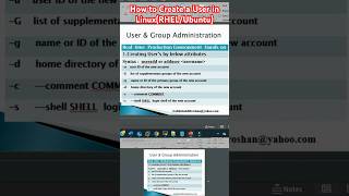 How to Create a User in Linux Operating System  useradd usermod userdel shorts linux [upl. by Blossom]