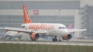 EasyJet Airline Airbus A319111 GEZEB arrival at Munich Airport München Flughafen [upl. by Greenquist]