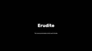 How to pronounce erudite grammar pronunciationguide [upl. by Daphie]