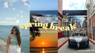 SPRING BREAK VLOG 🌷  island trip movie world bbq night jacaranda flowers amp more [upl. by Bromleigh]