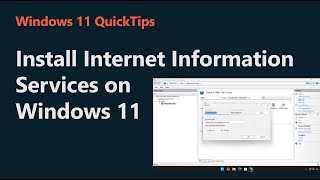 Installing Internet Information Services Web Server on Windows 11 [upl. by Gilmore]