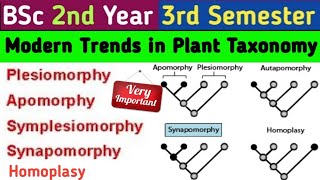 ApomorphySynapomorphy PlesiomorphySymplesiomorphyHomoplasyBSc 2nd Year 3rd Semester Botany [upl. by Stuppy]