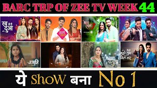 Zee TV All Shows Barc Trp of This Week 44 2024  Barc Trp Of Zee TV [upl. by Nazler]