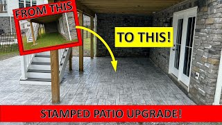 013  Stamped Concrete Patio Install [upl. by Atteve]