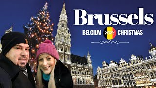 Brussels Belgium  Christmas Market  Christmas 2023  Full Tour [upl. by Meraree]