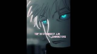 Top 10 strongest jjk characters shorts jujutsukaisen jjk gojo sukuna itadori toji maki yuta [upl. by Idoux459]