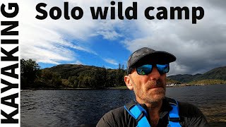 Solo  kayak  wild camp Loch Kartine Loch Lomond amp the Trossachs national Park Lovely sun set [upl. by Fulton]