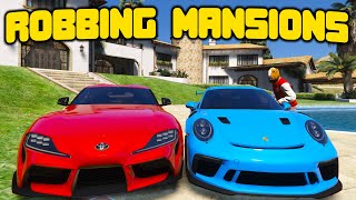 Robbing 15M Mansions And Cars In GTA 5 RP [upl. by Aizat]