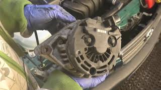 Toyota Corolla Avensis 1999 2001 alternator removal and fault brake and battery light fault fix [upl. by Refinneg]