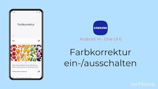 Farbkorrektur einschalten oder ausschalten  Samsung Android 14  One UI 6 [upl. by Bena]