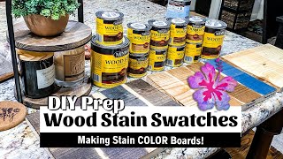 WOOD STAIN COLORS  Making Stain Color Boards for my future DIY projects [upl. by Atikel]