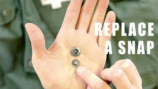 How to Replace Metal Spring Snaps on Jackets Coats Bags etc [upl. by Rases102]