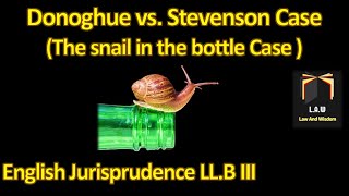 Donoghue vs Stevenson Case  English Jurisprudence [upl. by Gabby]