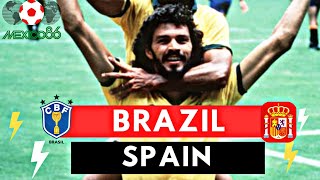 Brazil vs Spain 10 All Goals amp Highlights  1986 World Cup [upl. by Shanley]