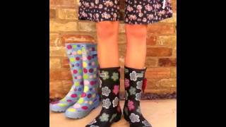 Shorties or Tall Wellies by wwwfunkywellingtonbootscouk [upl. by Yenduhc]