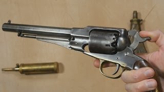 An antique percussion revolver and how it works [upl. by Newmann]