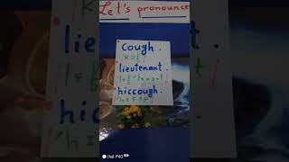 pro369English pronunciation of cough lieutenant and hiccough [upl. by Cung]