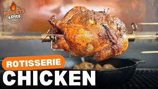 EASY DINNER  Rotisserie Chicken on the Weber Searwood Pellet Grill [upl. by Durston]