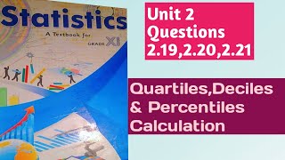 Kpk Board ist Year Statistics Unit 2 Questions 219220 221QuartilesDecilesPercentile [upl. by Odlamur]