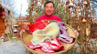 Very Special Recipe BULL TESTICLES PENIS Tongues And Tripe with Secret Sauce Uncle Rural Gourmet [upl. by Aliakam]