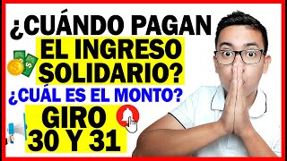 ¿Cuándo Pagan el Ingreso Solidario ¿Cuánto es el monto en el giro 30 y 31  Wintor ABC [upl. by Ricardo]