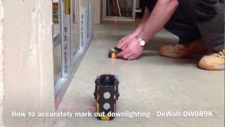 How To Mark Out Down Lighting Positions  DeWalt DW089K [upl. by Aelyk]