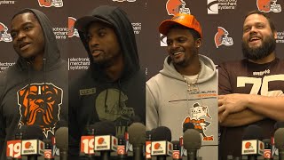 Amari Cooper Denzel Ward Deshaun Watson amp Joel Bitonio Press Conference  November 2 2023 [upl. by Gustaf605]