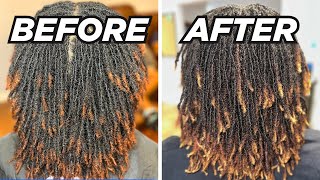 Bleaching my microlocs at home NO DAMAGE [upl. by Otilesoj]