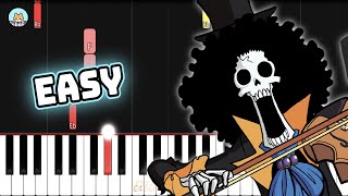 full One Piece OST  quotBinks Sakequot  EASY Piano Tutorial amp Sheet Music [upl. by Airdnaxela800]