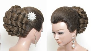 New Latest Hairstyle Bridal Hair Bun Updo Tutorial [upl. by Notpmah]