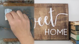 How to Stencil on Wood Secrets to getting perfect results every time [upl. by Tigram]