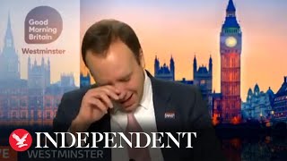 Matt Hancock tearful on live TV as first Britons receive Covid vaccine [upl. by Poul874]