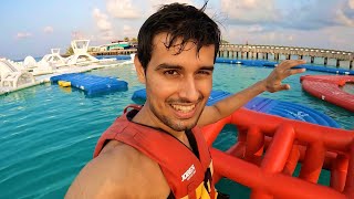 Biggest Water Park of Maldives Takeshi’s Castle [upl. by Ainod]