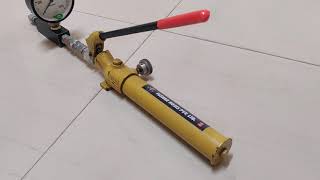 ENERPAC P39 HANDPUMP WITH 2 WAY VALVE TUSHAR HOSES PVTLTD [upl. by Yenitirb724]