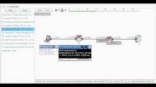 TraceRoute Simulation  Animate ICMP errors Time Exceeded DestPort unreachable 4 [upl. by Stoll]