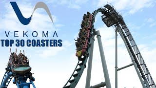 Top 30 Roller Coasters from Vekoma [upl. by Airdnat413]