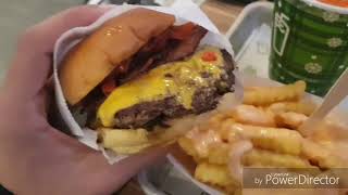 ريفيو شيك شاك shake shack review بيقولوا احلى برجر في امريكا [upl. by Kerrison]