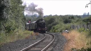 The Shakespeare Express4965 Rood Ashton Hall steam train passing through Bearleywmv [upl. by Pliske]