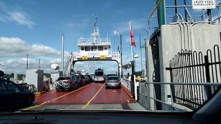 Driving onto the Glenora Ferry Boat MV Quinte Loyalist of Kingston [upl. by Hceicjow]