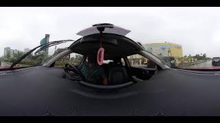 A Rainy day drive with 360 camera in car Enjoy the rainy day with a car camera 360 degree view [upl. by Kirkwood]