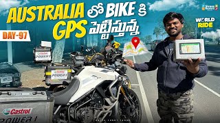 Bought GPS For MOTORCYCLE In 🇦🇺 WORLD RIDE DAY 97  Bayya Sunny Yadav [upl. by Rayburn]