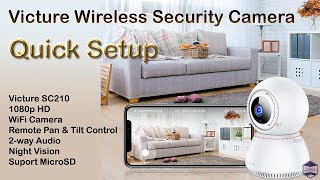 Victure Wireless Security Camera Quick Setup [upl. by Dutch]