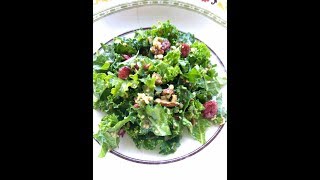 Cranberry Kale Salad with Pecan Parmesan [upl. by Erot]