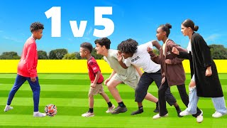 Can I Win 1v5 Football Match vs My Family [upl. by Proulx496]