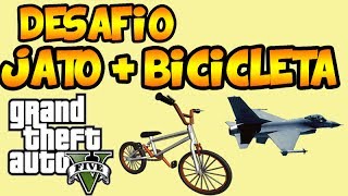 GTA V ROUBANDO O JATO DE BICICLETA DESAFIOS [upl. by Mcknight]