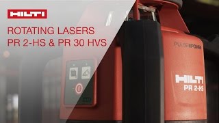 INTRODUCING the Hilti rotating lasers PR 2HS and PR 30HVS [upl. by Arrait486]