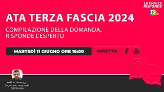 Ata terza fascia 2024 la compilazione della domanda insieme allesperto [upl. by Stearns]